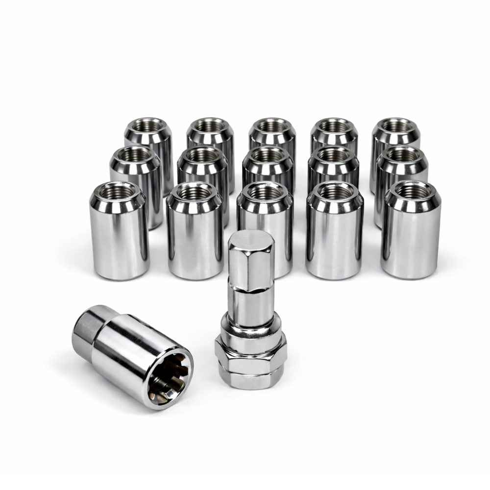 TUERCA DE SEGURIDAD ANTIRROBO 16 PCS 12X1.5 CROMADA