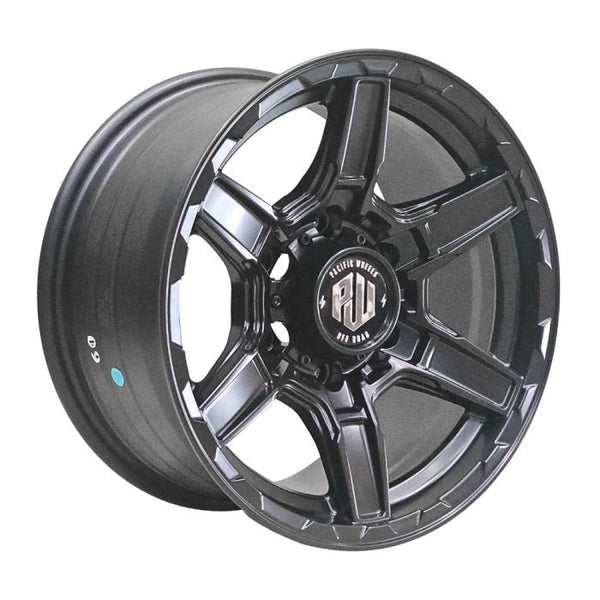 SET DE LLANTAS ALEACION 16x8 6x139 HAWKLIFE NEGRO MATE
