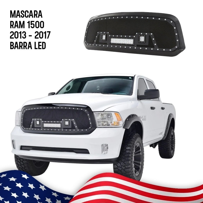 MASCARA DODGE RAM 1500 20013 - 2017 BARRA LED