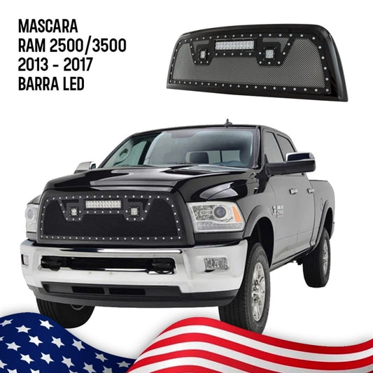 MASCARA DODGE RAM 2500/3500 2013 -2017 BARRA Y FOCO LED