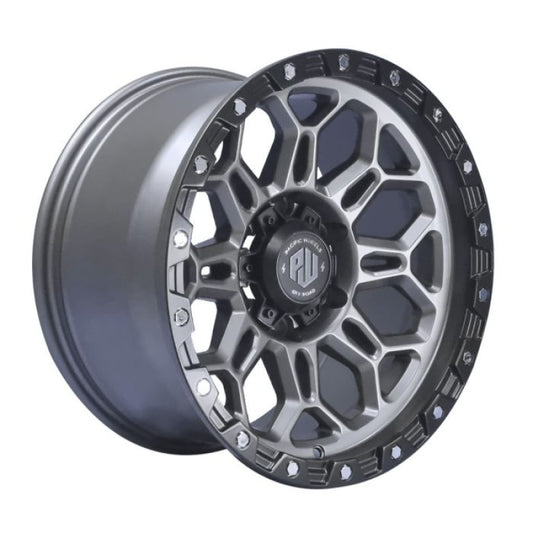 SET DE LLANTAS ALEACION 17x9 6*139.7 LOBO MATT GRAY