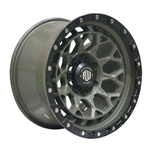 SET DE LLANTAS ALEACION 17x9 6*139.7 LOBO MATT OLIVE GREEN