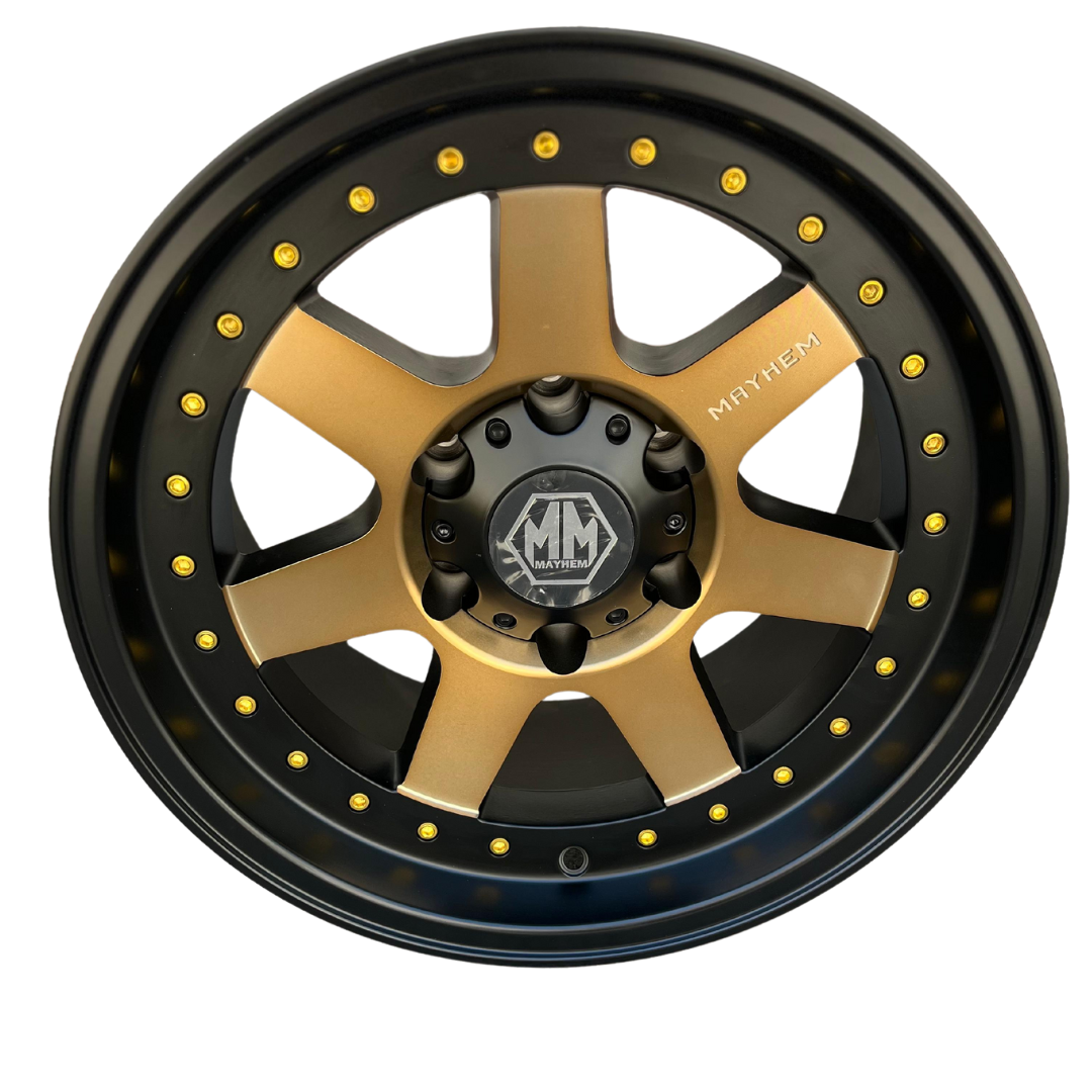 Set de Llantas 17X9 6*139.7 SATIN BLACK + BRONZE FACE