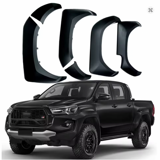 Kit extensión tapabarros GR Sport Toyota Hilux Revo  Rocco 2021-2024 Doble Cabina