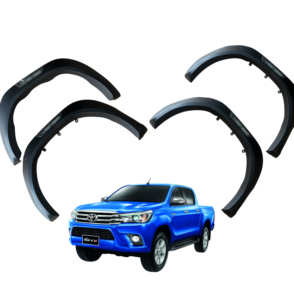Kit extensión tapabarros fender Toyota Hilux 2016 al 2020 Revo Sr